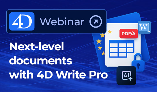 Novo Webinar sobre 4D Write Pro